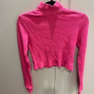 Pink urban outfitters waffle top